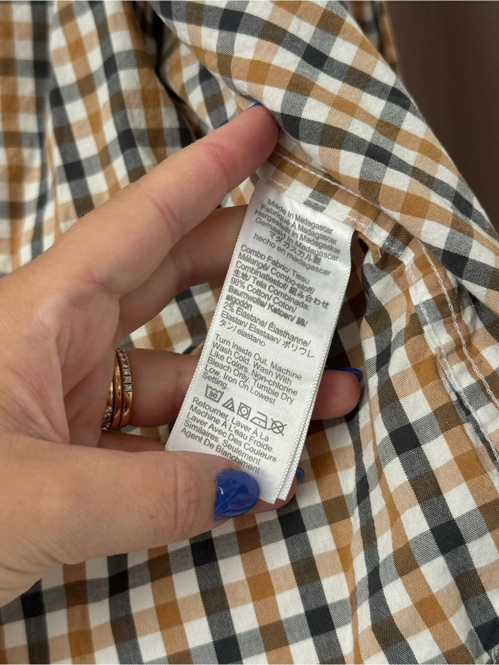 J. Crew Slim Fit Men’s Checkered Button Down Size L